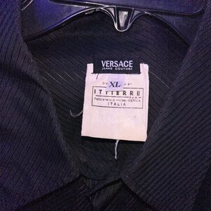 Vintage Versace Black Striped Couture Shirt